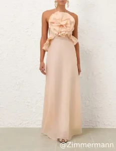 Crush Ruffle Halter Maxi Dress
